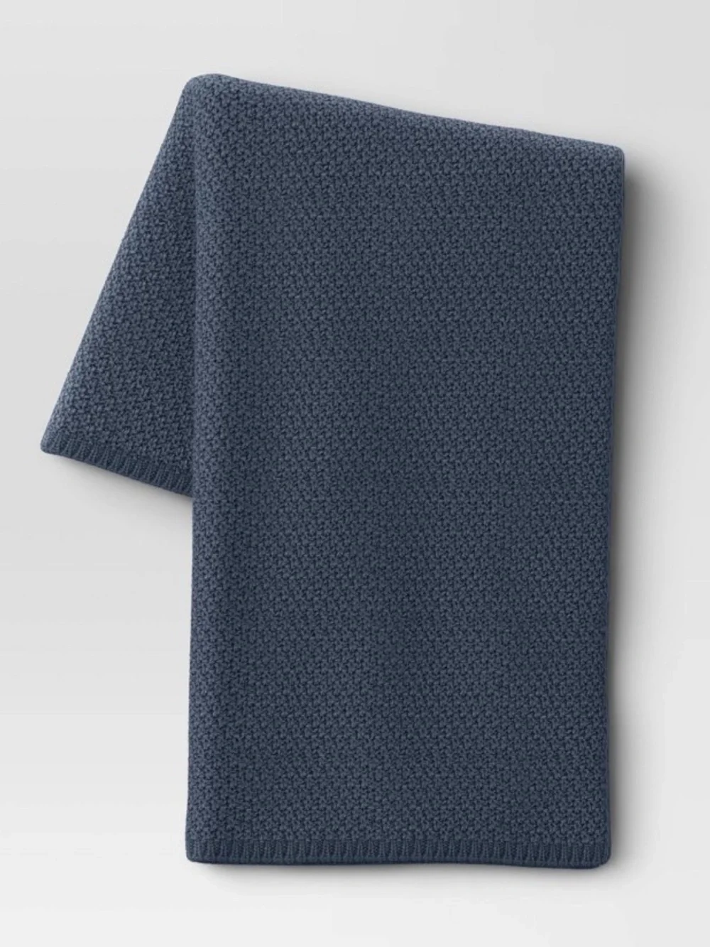 Oversized Recycled Knit Throw Blanket Blue - Threshold™: Mid-weight, New!
